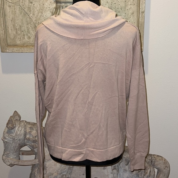 Abound cotton blend cowl neck cropped front sweater Sz S - Picture 4 of 7